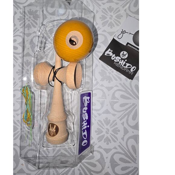 New Open Box -Bushido Kendama “Ultimate” Skill Toy – Beechwood Ken + Yellow Tama - Picture 9 of 16